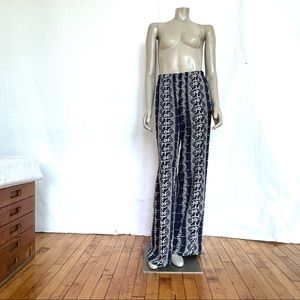 Wide Leg Navy Blue Pants
